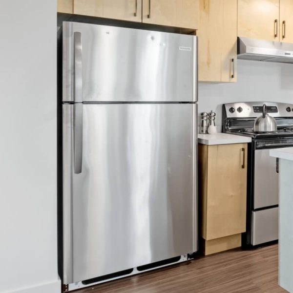 2 Door Apartment Size Refrigerator with Freezer, 7.2 cu ft, Platinum Series, Stainless Steel - 图片 2