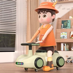 Baby Ride-On Scooter with Music & Lights, Kids Sliding Swing Car, Wholesale