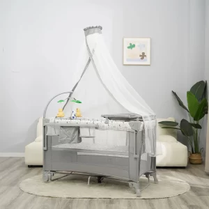 High Quality Classic Folding Portable Baby Cot Playpen Multi-Function Baby Bed, Wholesale