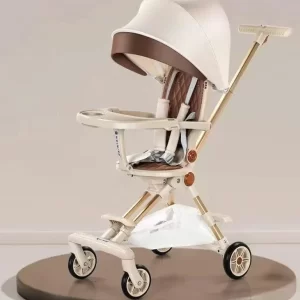 Foldable Baby Stroller Reversible Seat Aluminum Frame Baby Pram with Detachable Tray, Wholesale
