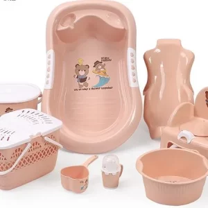 8-in-1 Baby Bath Set with Bathtub, Carrying Basket, Bucket, Bath Rack, Potty Trainer, Juicer, Wash Basin & Water Scoop, Wholesale