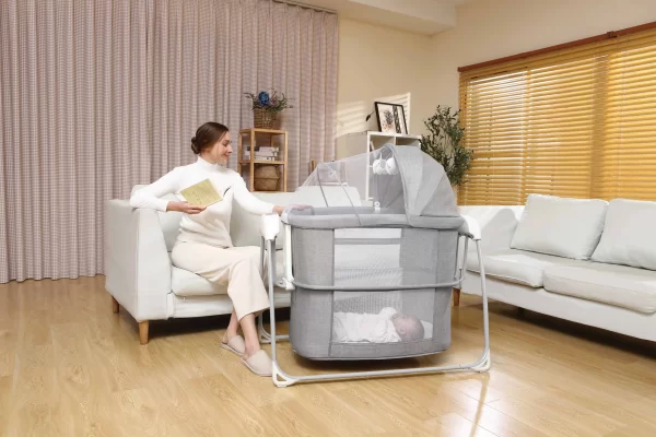 4 in 1 Smart Baby Bassinets Bed, Wholesale Baby Rocking Crib - 图片 6
