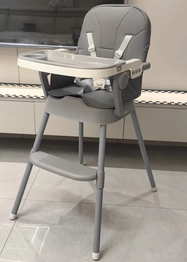 Foldable Baby High Chair Adjustable Height Dual Trays Convertible to Booster Seat, Wholesale - 图片 6