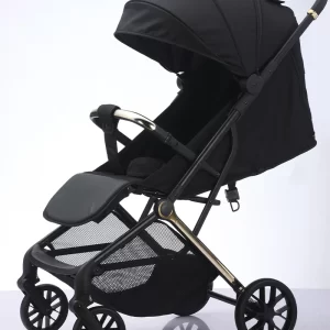 One-Hand Fold Baby Stroller Adjustable Canopy & Pedal with Storage Basket & Bag Baby Pram Wholesale