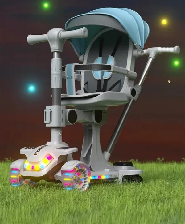 4-in-1 Luxury Baby Scooter – 360° Rotating Seat, Eco-Friendly & Musical LED Wheels, Wholesale - 图片 5