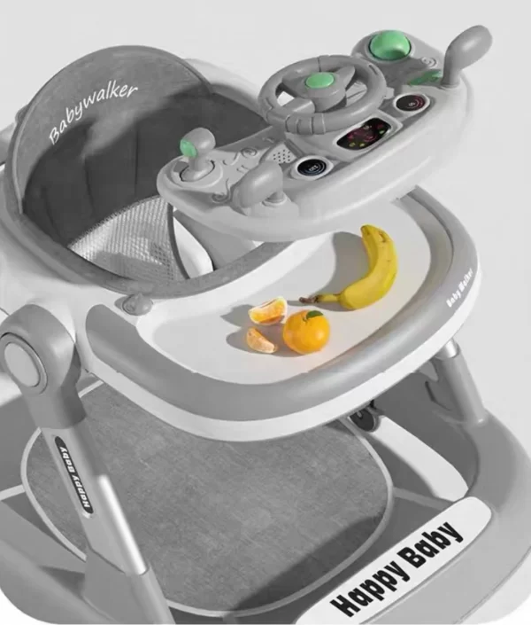 3-in-1 Foldable Baby Walker - Convertible Push Walker, High Chair, Adjustable Height, Wholesale - 图片 6