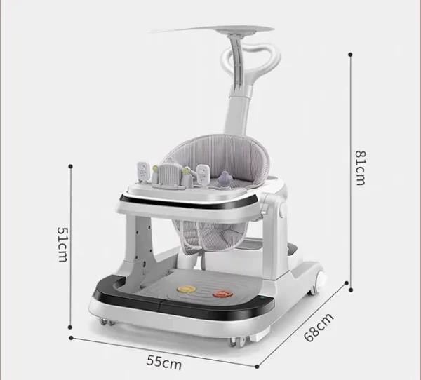 Multifunctional Electric Baby Walker – Bluetooth Remote, Music & Lights, Wholesale - 图片 4