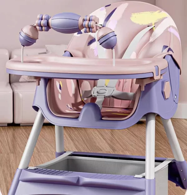 Foldable Baby High Chair with Adjustable Height, Wholesale - 图片 2