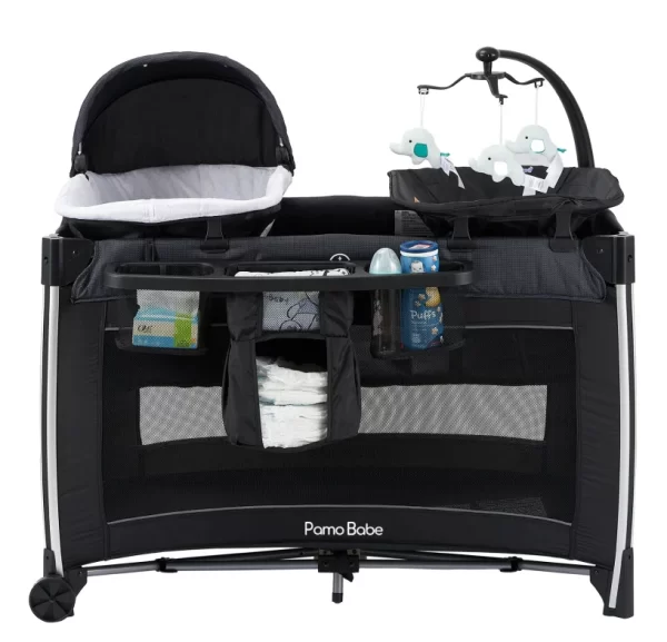Portable Playpen Crib Foldable Game Bed Playard for Baby and Toddler Changing Table for Newborn, Wholesale - 图片 2