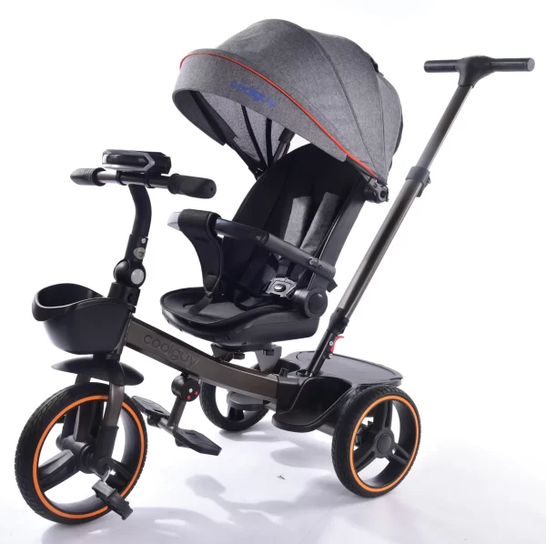Multifunctional Kid Tricycle Rotating Reclining Seat Foldable Handlebars with Music & Light for Distributor - 图片 2