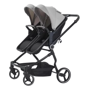 Side by Side Double Stroller Twin Stroller Lightweight Aluminum Frame 2-in-1 Reversible Seats One-Hand Fold for Distributor