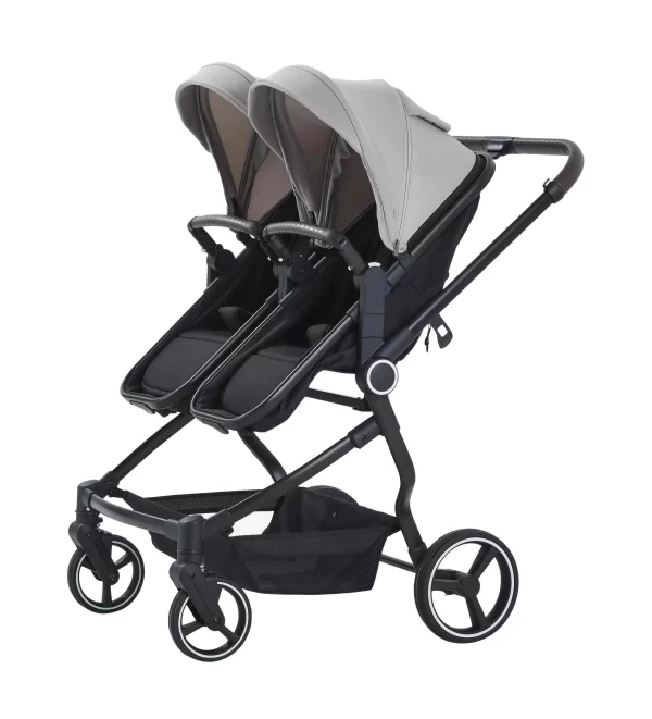 Side by Side Double Stroller Twin Stroller Lightweight Aluminum Frame 2-in-1 Reversible Seats One-Hand Fold for Distributor