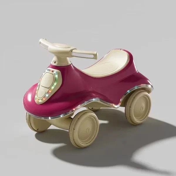 Musical Lights Kids Sliding Car Ride-On Car with Storage Basket Interactive Toddler Scooter, Wholesale - 图片 2