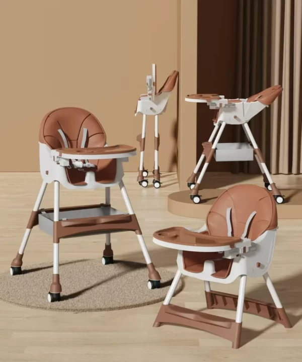 Baby High Chair with Adjustable Recline, Foldable Design, Comfortable & Safe for Infants, Wholesale - 图片 2