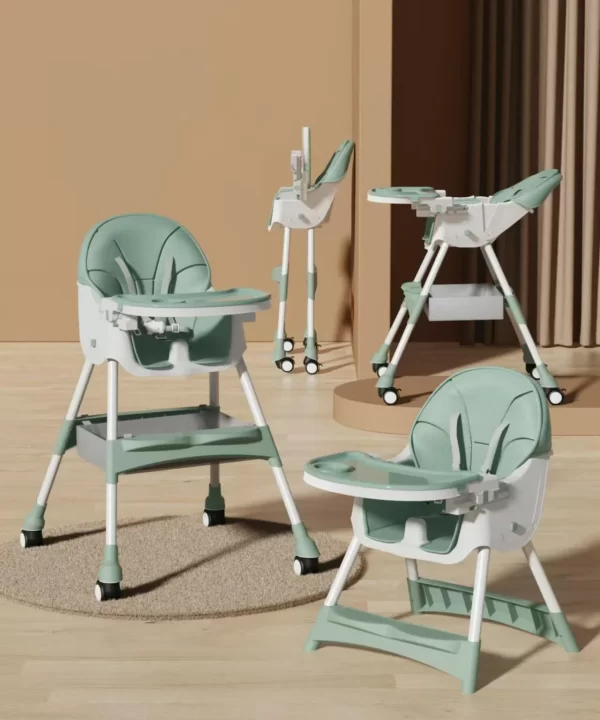 Baby High Chair with Adjustable Recline, Foldable Design, Comfortable & Safe for Infants, Wholesale - 图片 3
