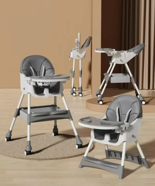 Baby High Chair with Adjustable Recline, Foldable Design, Comfortable & Safe for Infants, Wholesale - 图片 4