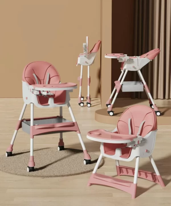 Baby High Chair with Adjustable Recline, Foldable Design, Comfortable & Safe for Infants, Wholesale - 图片 5