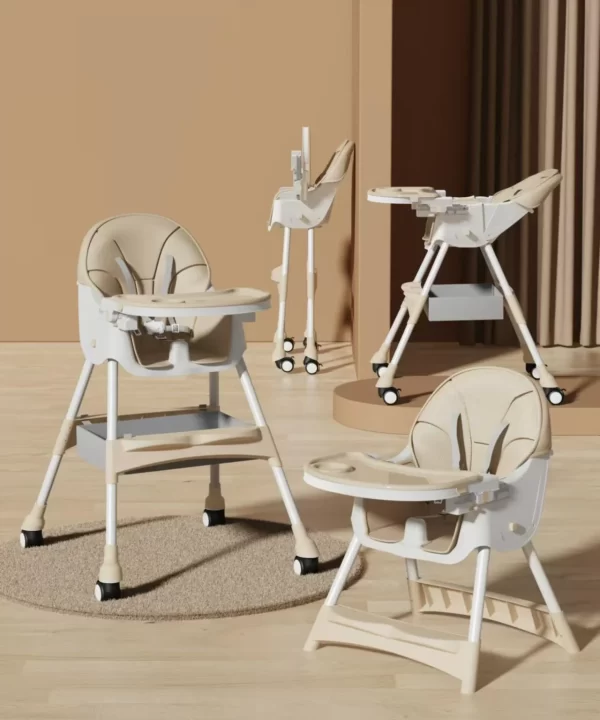 Baby High Chair with Adjustable Recline, Foldable Design, Comfortable & Safe for Infants, Wholesale - 图片 6