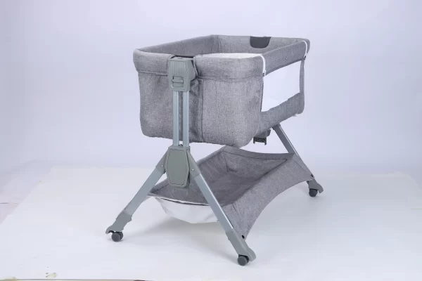 Portable Baby Bassinet – Foldable, Adjustable Height, Silent Wheels, 2-in-1 Rocking & Bedside Crib, Wholesale - 图片 5