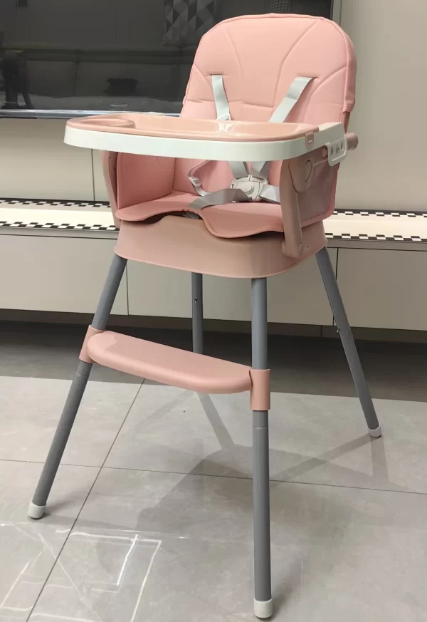 Foldable Baby High Chair Adjustable Height Dual Trays Convertible to Booster Seat, Wholesale - 图片 5