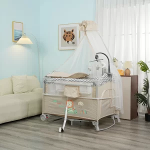Deluxe Baby Playpen Baby Crib Bassinet, Portable & Multi-Functional, Wholesale