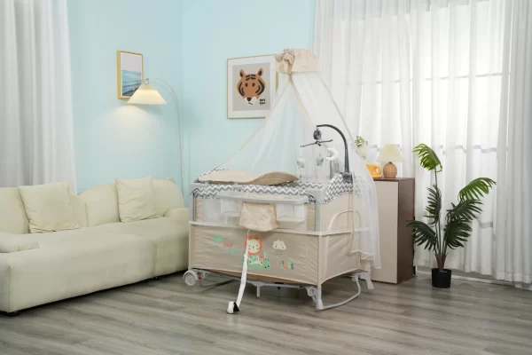 Deluxe Baby Playpen Baby Crib Bassinet, Portable & Multi-Functional, Wholesale