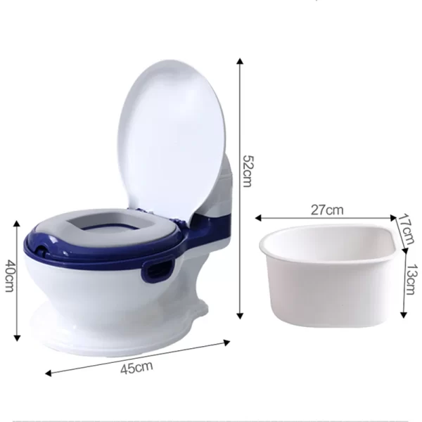 Upgraded Kids' Training Potty Realistic Toilet Design with PU Cushion, Wholesale - 图片 7