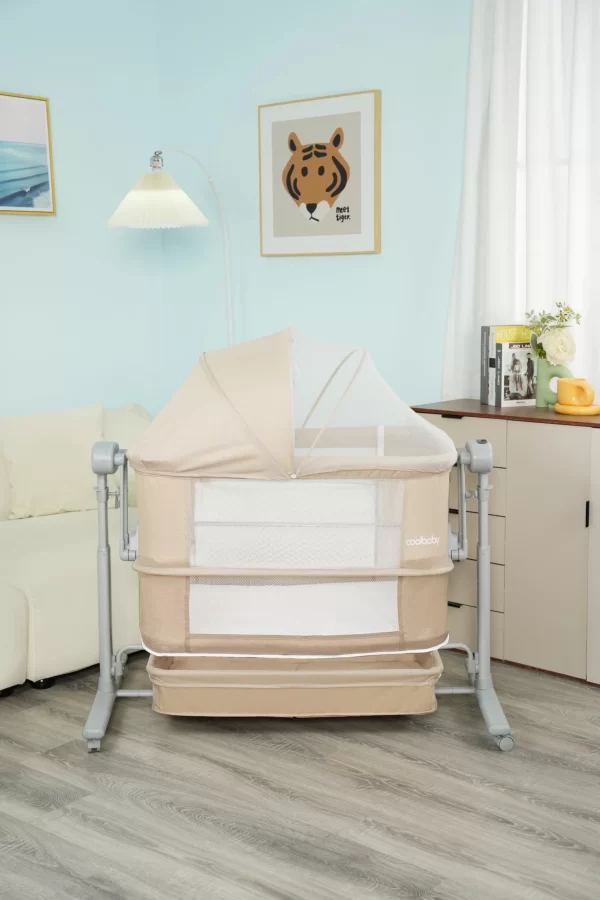 Baby Bassinet Bedside Bassinet for Baby with Wheels Mosquito Net Portable Bed for Infant Newborn, Wholesale - 图片 5