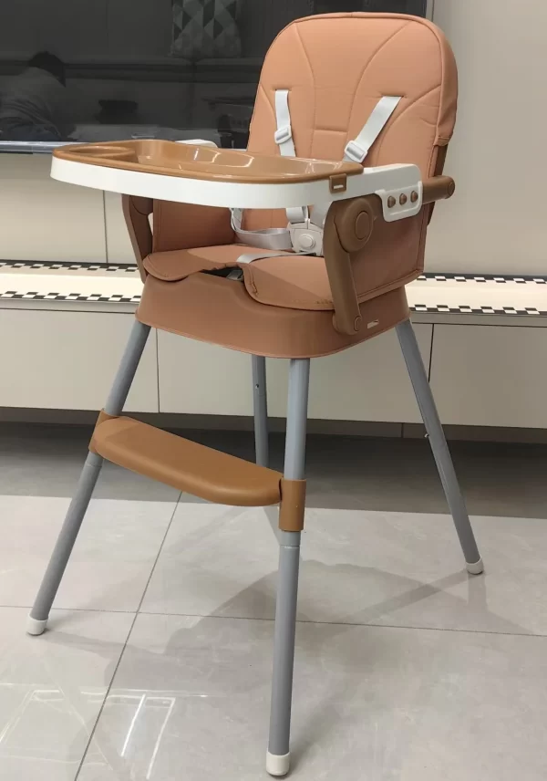 Foldable Baby High Chair Adjustable Height Dual Trays Convertible to Booster Seat, Wholesale - 图片 4