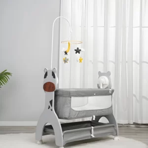 Smart Electric Baby Rocking Crib with Wheels, Multi-Functional Baby Bassinets Bed, Wholesale