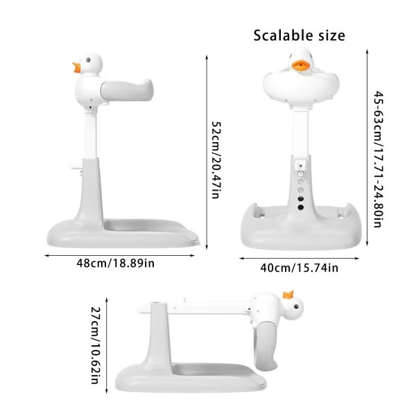 Wholesale Cartoon Duck Baby Hug Bath Tower, Adjustable for Safe Toddler Showers - 图片 6