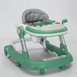3-in-1 Foldable Baby Walker - Convertible Push Walker, High Chair, Adjustable Height, Wholesale
