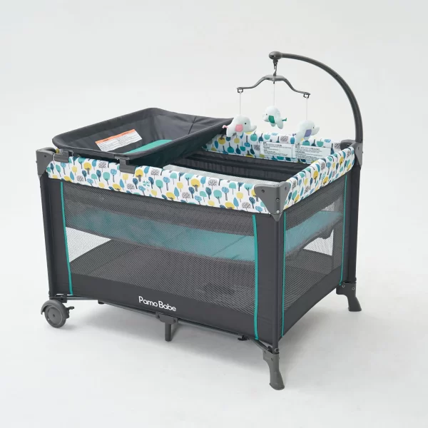 Multi-purpose Baby Infant Crib Foldable Game Bed With Diaper Table, Wholesale