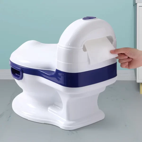 Upgraded Kids' Training Potty Realistic Toilet Design with PU Cushion, Wholesale - 图片 4