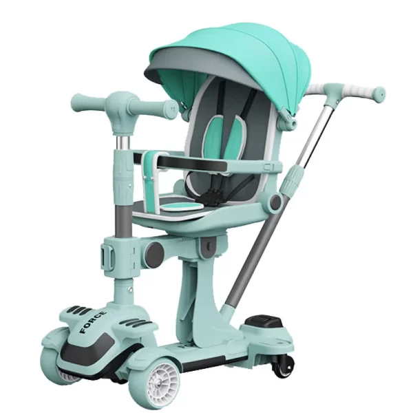 4-in-1 Luxury Baby Scooter – 360° Rotating Seat, Eco-Friendly & Musical LED Wheels, Wholesale - 图片 4
