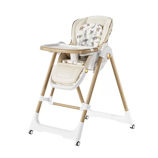 Foldable Baby High Chair 7 Height and 4 Recline Adjustable Kids Dining Chair for Distributor - 图片 7