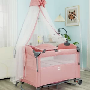 Multi-Functional Baby Playpen Baby Crib Bassinet, Dual-Layer Design, Wholesale