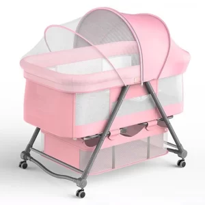 Adjustable Baby Crib, Baby Bed with Breathable Net, Wholesale