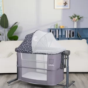 Smart Multi-Functional Baby Bassinet Rocking Bed with Canopy & Mosquito Net, Wholesale