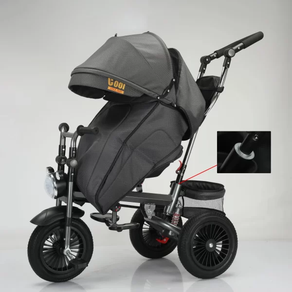 Wholesale Children's Pedal Tricycle Bicycle 3 Rubber Wheels Bike with Canopy - 图片 3