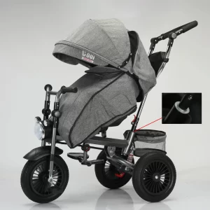 Wholesale Children's Pedal Tricycle Bicycle 3 Rubber Wheels Bike with Canopy