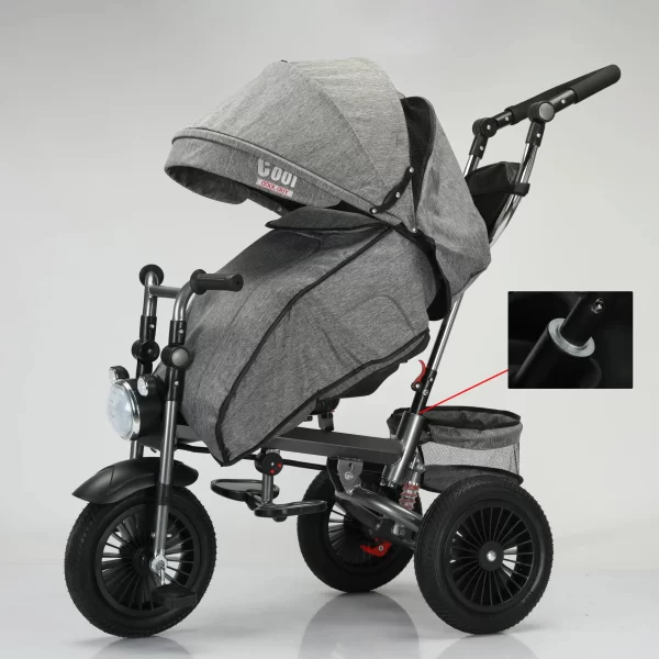 Wholesale Children's Pedal Tricycle Bicycle 3 Rubber Wheels Bike with Canopy
