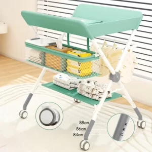 Premium Baby Changing Table – Breathable Linen Fabric, Heavy-Duty Carbon Steel Frame, Wholesale
