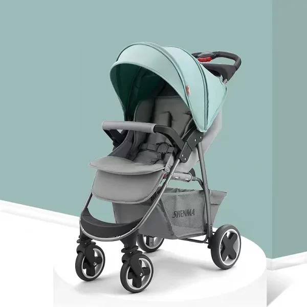 3-in-1 Luxury Baby Stroller – One-Hand Fold, 360° Rotating Wheels, Wholesale - 图片 2