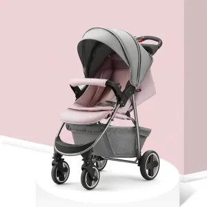 3-in-1 Luxury Baby Stroller – One-Hand Fold, 360° Rotating Wheels, Wholesale