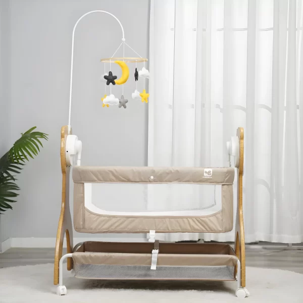 Wholesale Smart Electric Baby Rocking Crib with Wheels, Multi-Functional Baby Bassinets Bed - 图片 8