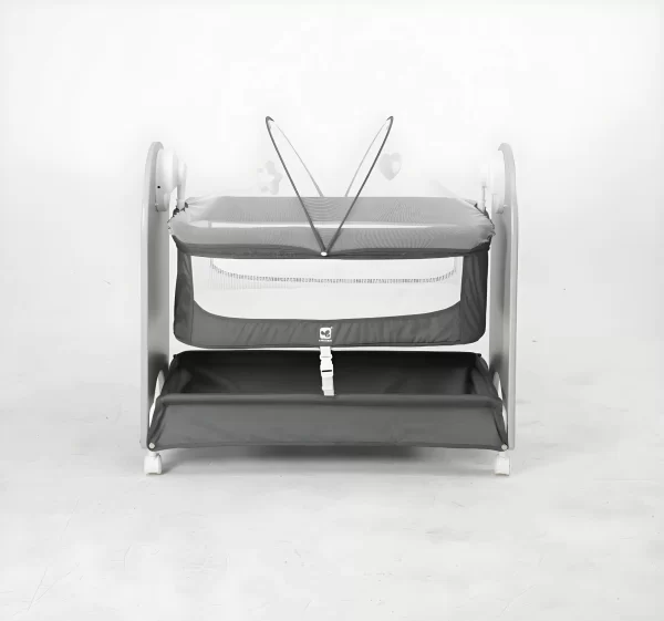 Smart Baby Bassinet with 3-Speed Auto Rocking, Bluetooth Remote, Wholesale - 图片 4