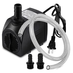 400GPH Submersible Water Pump with 5 ft Tubing, 25W durable fountain water pump for Pond Fountain, Aquariums Fish Tank, Statuary