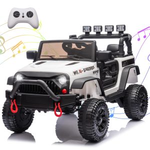 24V Kids Ride On Jeep Car, 400W Motor Ride On Toys w/Parents Remote Control, Electric Play Car with Four-Wheel Suspension