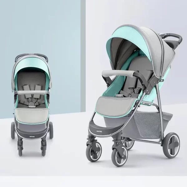 Lightweight Baby Stroller – Quick Fold, Adjustable Seat & Footrest, Extra Storage, Wholesale